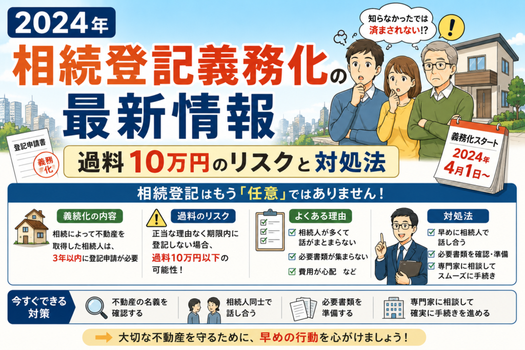 2024年相続登記義務化の最新情報|過料10万円のリスクと対処法|千歳不動産